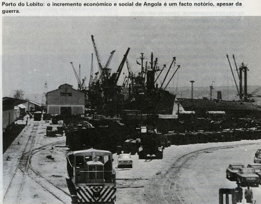 Porto do Lobito: o incremento económico e social de Angola é um facto notório, apesar da guerra. Porto do Lobito